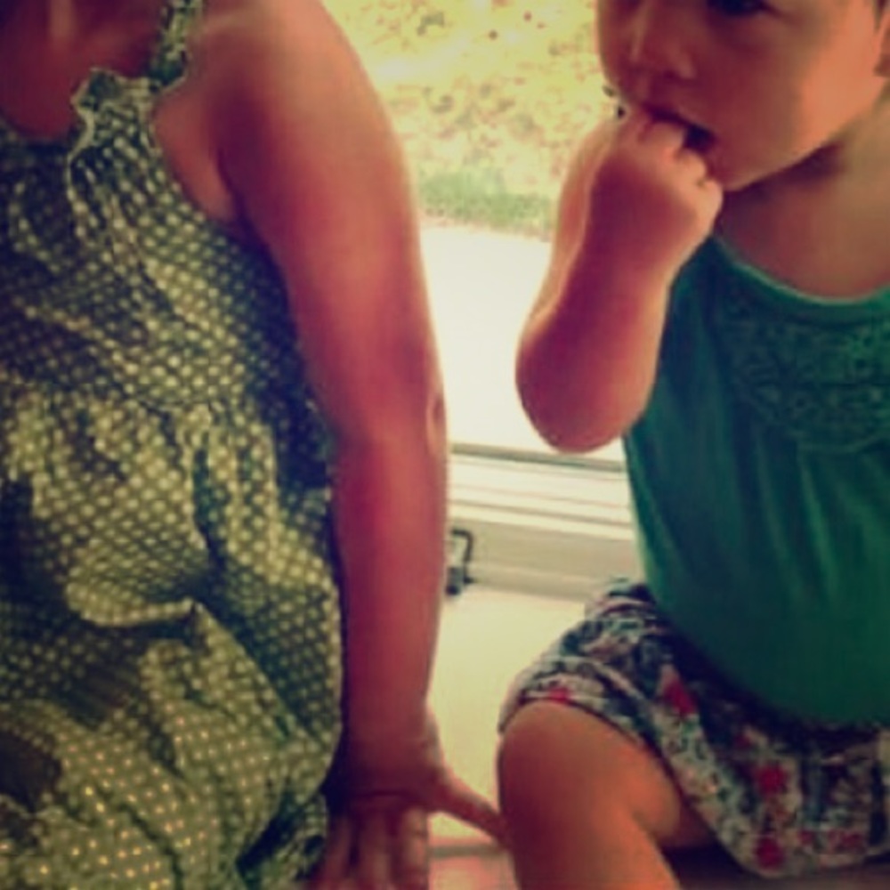 Green dress 2T. Onesie tank+shorts 6mnths